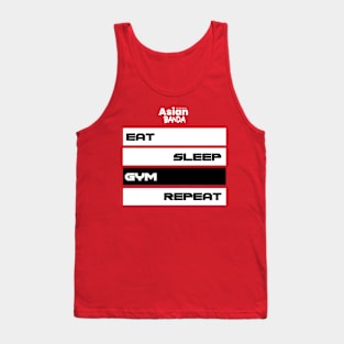 Eat sleep gym repeat Tank Top